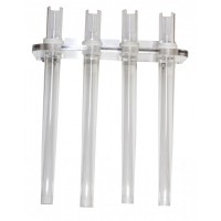 Rigid endoscope holder with 4 tubes
