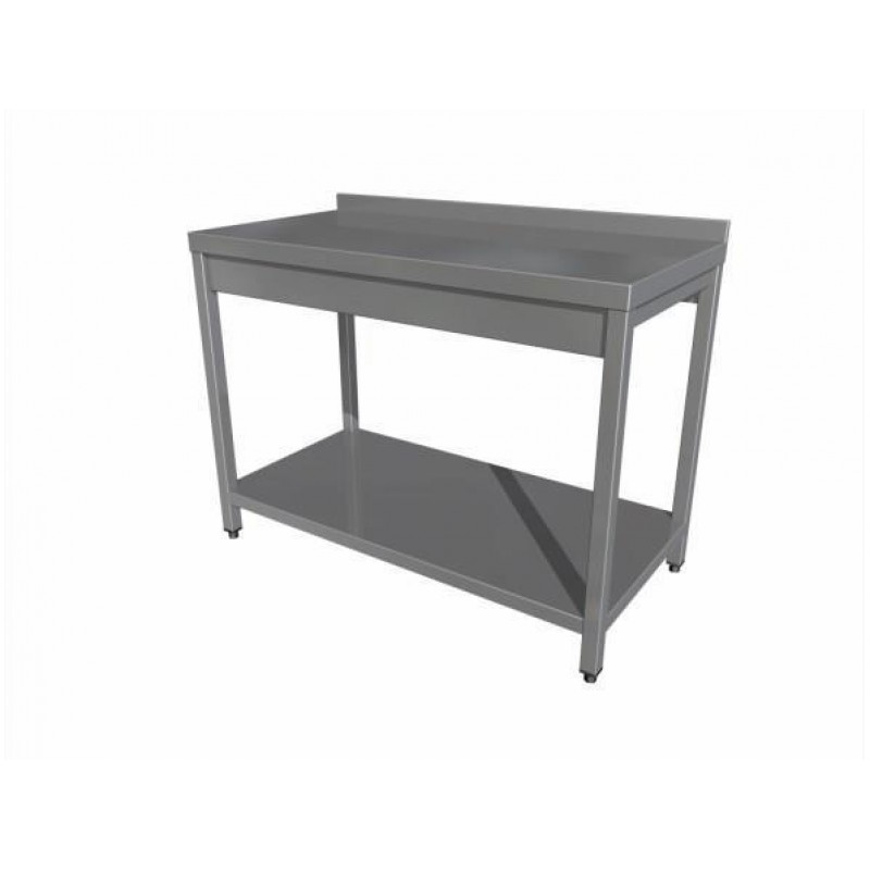 Eco work table with shelf (with upstand)