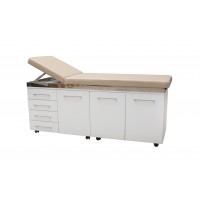 Examination table with built in furniture