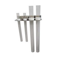 Flexible/rigid endoscope holder with 4 tubes