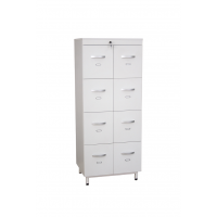 Storage cabinet for patient files with 8 drawers
