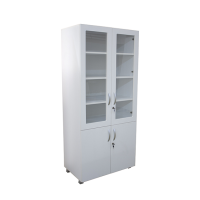Medical cupboard with display cabinet