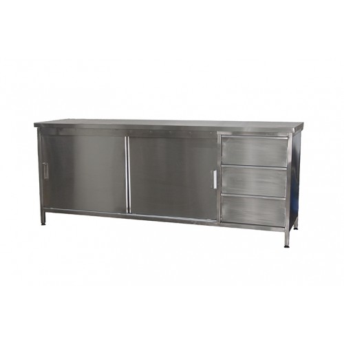 Large stainless steel worktable