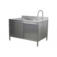 Dishwasher sink with cabinet