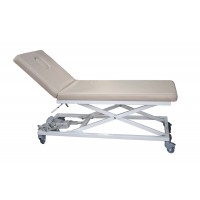 Hydraulic examination couch with negative back tilt